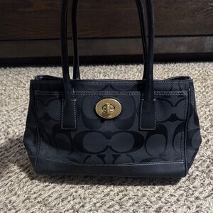 Coach Black Signature Shoulder Bag